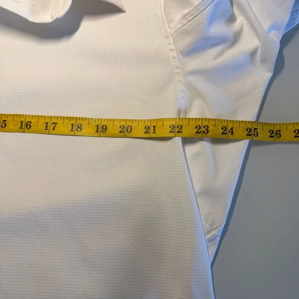 Lululemon White Short Sleeve Collared Airing Easy Button Up Shirt Size 2XL - Picture 9 of 11
